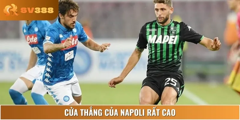 Napoli áp đảo hoàn toàn Sassuolo trong lịch sử đối đầu lẫn phong độ hiện tại
