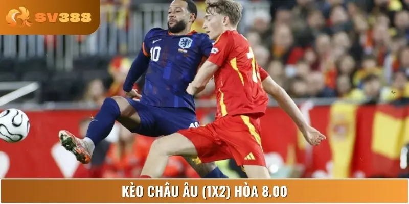 Kèo châu Âu hòa 8.00 xác suất thấp nhưng tiềm ẩn bất ngờ lớn